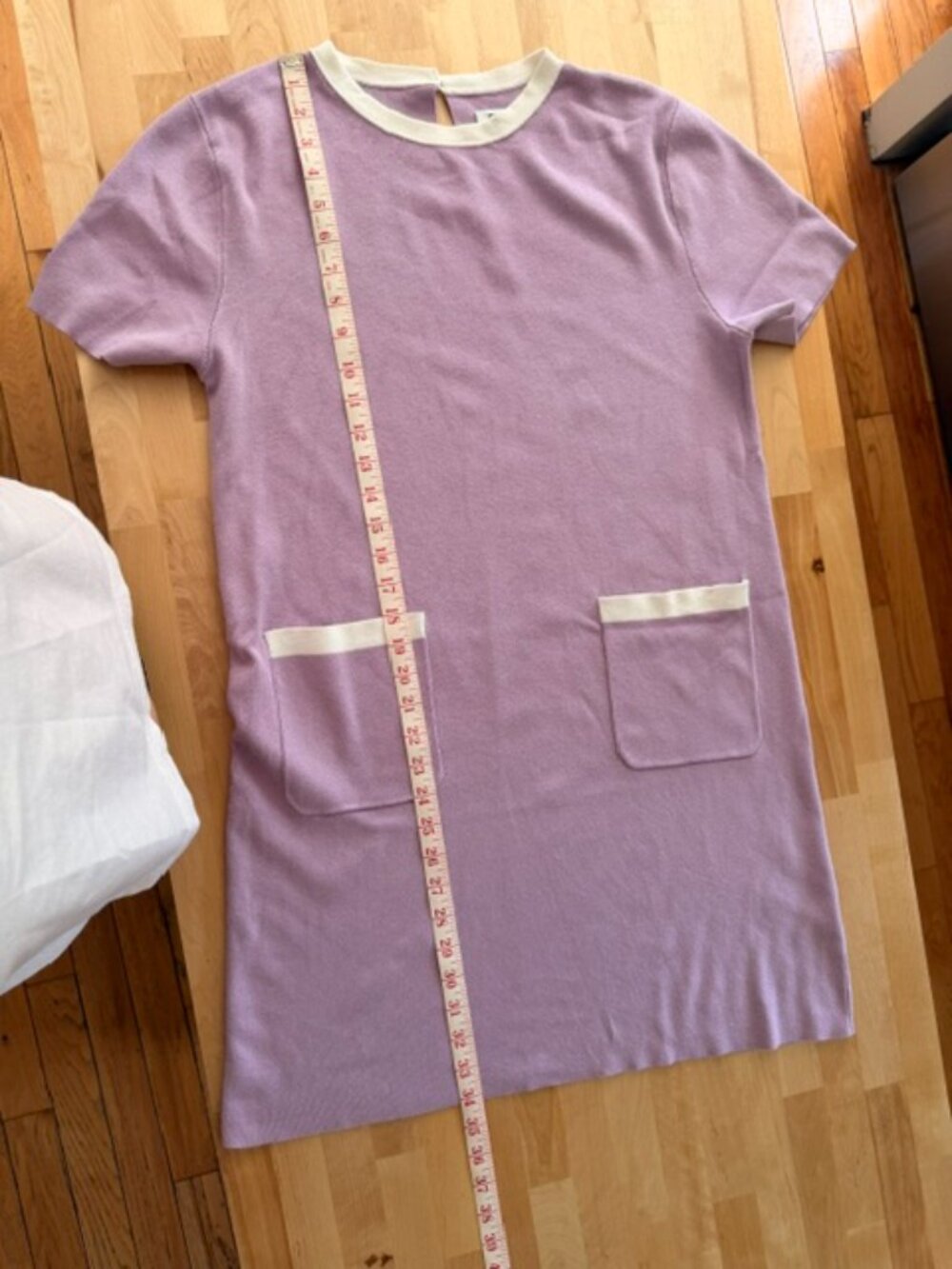 Wenrine Purple & White Shift Dress – Size Medium – Short Sleeve Workwear - Picture 8 of 8